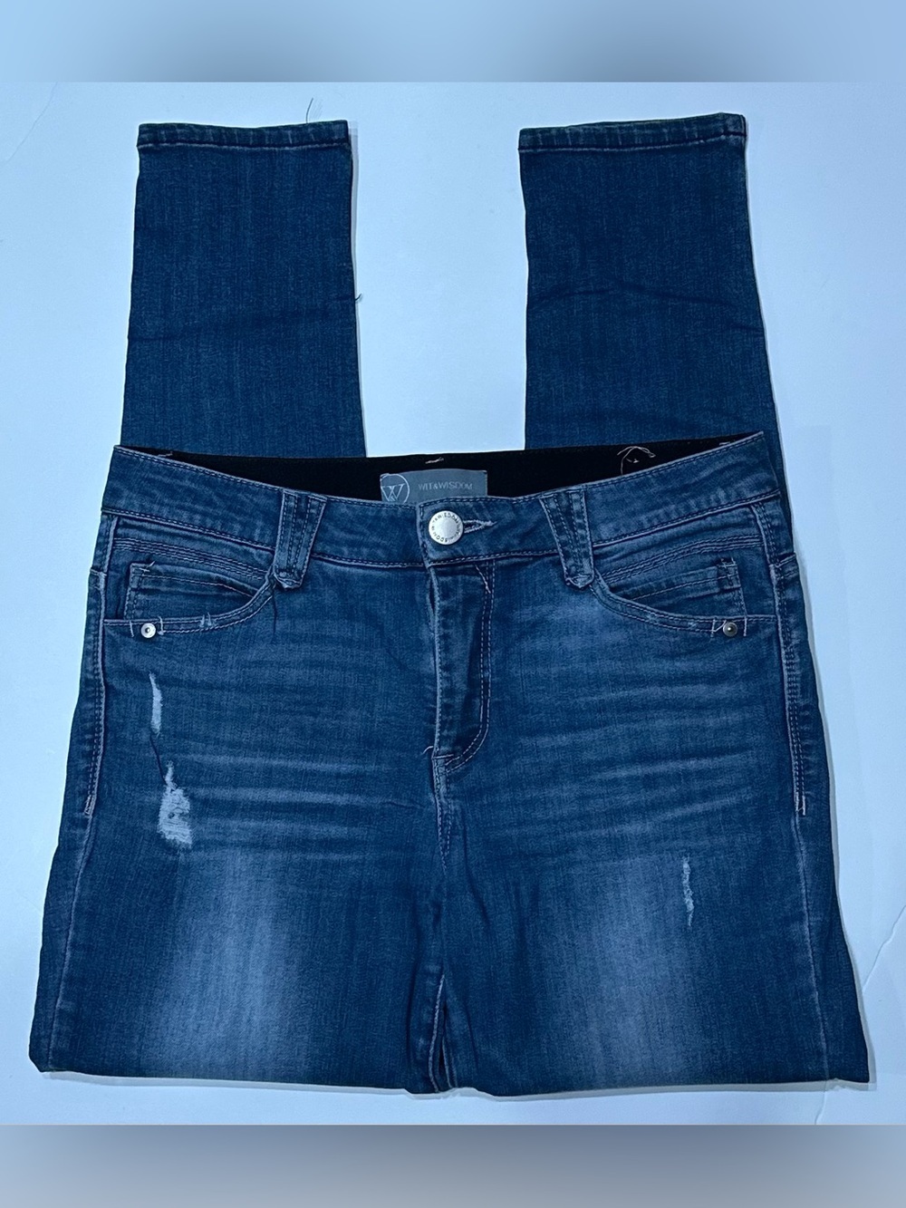 Wit & Wisdom Ab-solution Skinny Jeans Medium Wash Stretch Denim Womens Size 6 - Picture 7 of 11
